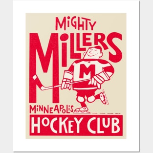 Defunct Minneapolis Mighty Millers Hockey Club 1960 Posters and Art